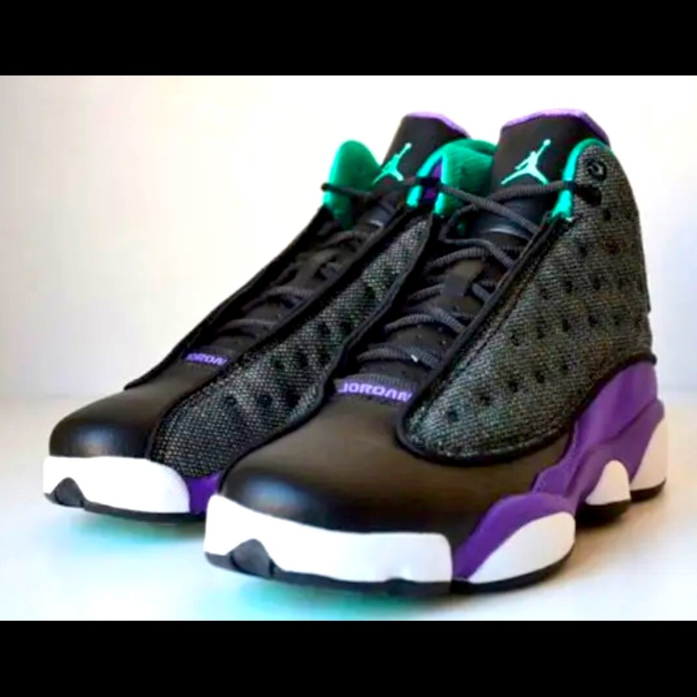 Kids Air Jordan XIII Grape–Atomic Teal Ultraviolet